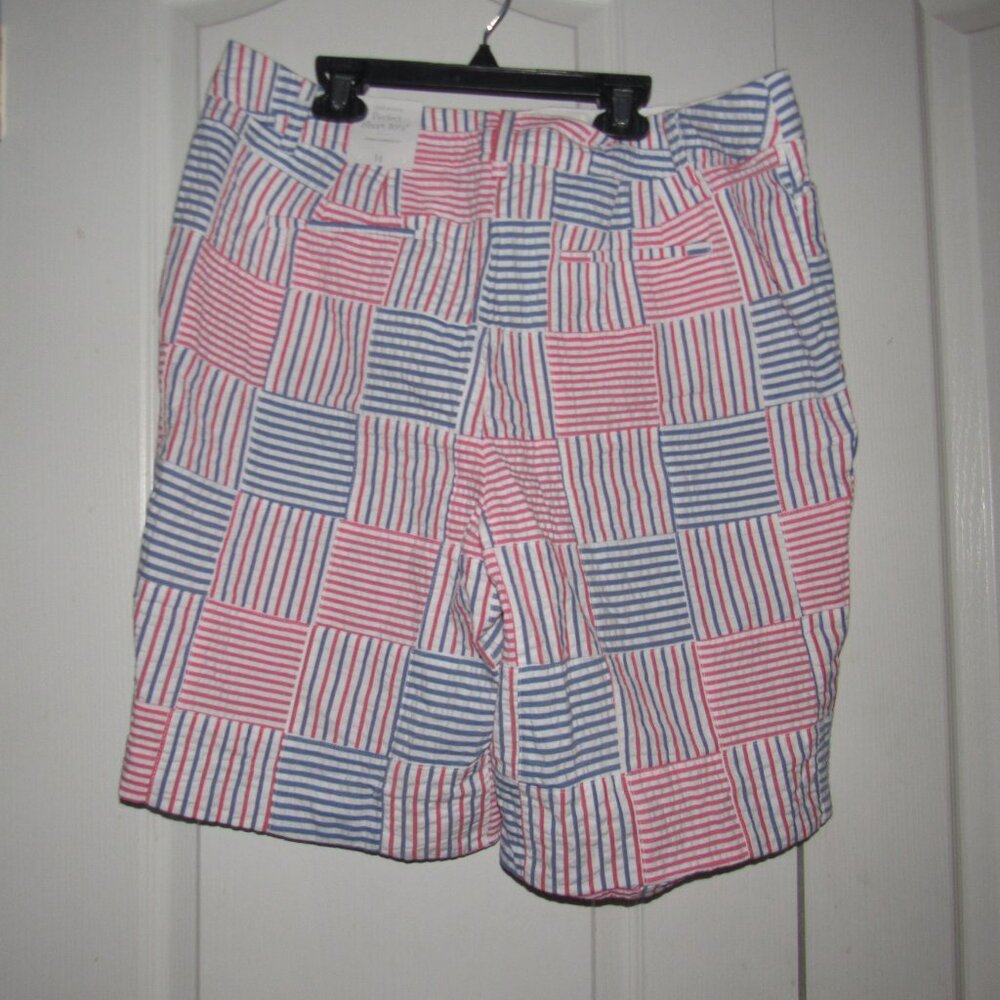 Talbots “Perfect Short” Patchwork Stripe Cotton S… - image 3